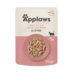 Zooplus Applaws Maaltijdzakjes in Bouillon 12 x 70 g - Tonijnfilet met zalm aanbieding