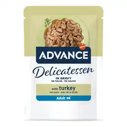 Zooplus 24x85g Advance Delicatessen in Saus Kalkoen Natvoer voor Katten aanbieding