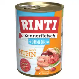 Zooplus RINTI Kennerfleisch Junior - 6 x 400 g Kip aanbieding