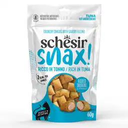 Zooplus 60 g tonijn Schesir Snax! Pillows kattensnacks aanbieding