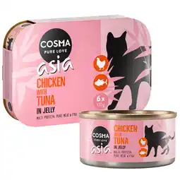 Zooplus 6x170g Thai / Asia in Gelei Kip met Tonijn Cosma Kattenvoer aanbieding