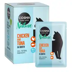 Zooplus 6x50g Nature Maaltijdzakjes Kippenborst & Tonijn Cosma Kattenvoer aanbieding