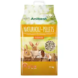 Zooplus Anibest Natuurlijke Houtpellets - Dubbelpak: 2 x 20 l (22 kg) aanbieding