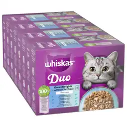 Zooplus 96x85g Ocean Delights in Gelei Whiskas Duo Kattenvoer Maaltijdzakjes aanbieding