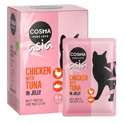 Zooplus 6x100g Thai / Asia Maaltijdzakjes Kip met Tonijn Cosma Kattenvoer aanbieding