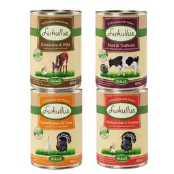 Zooplus 24x400g Combinatie IV (4 Smaken) Lukullus Hondenvoer aanbieding
