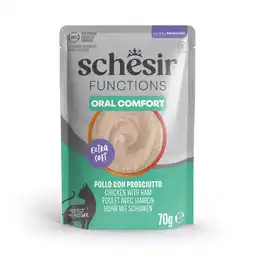 Zooplus 12x70g Oral Kip & Ham Schesir Functions Mousse nat kattenvoer aanbieding