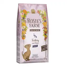 Zooplus 12kg Rosie's Farm Single Meat Light Kalkoen met Rijst droogvoer voor honden aanbieding