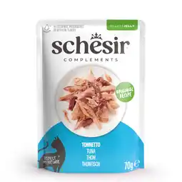 Zooplus 12x70g Schesir Complements Filet in Gelei Tonijn Kattenvoer nat aanbieding