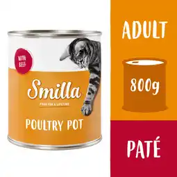 Zooplus 24x800g Gevogeltepannetje Gevogelte met Rund Smilla Kattenvoer aanbieding
