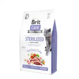 Zooplus 2 kg Brit Care Sterilized Weight Control met eend en kalkoen droog kattenvoer aanbieding