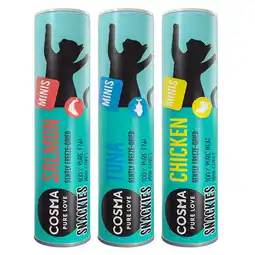 Zooplus 72g Probeermix Snackies Minis Cosma Kattensnack aanbieding