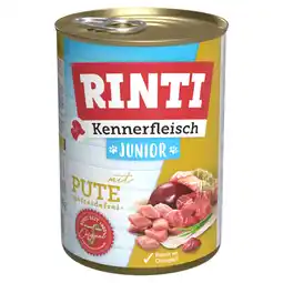 Zooplus Voordeelverpakking RINTI Kennerfleisch 24 x 400 g - Junior: Kalkoen aanbieding
