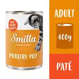 Zooplus 6x400g Gevogelte- en Vispannetje Mals Gevogelte met Gevogelteharten Smilla Kattenvoer aanbieding