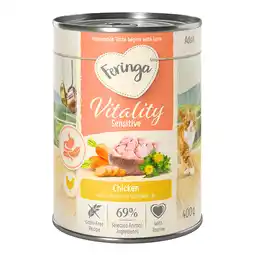 Zooplus 6x400g Feringa Vitality Sensitive Kip natvoer voor katten aanbieding