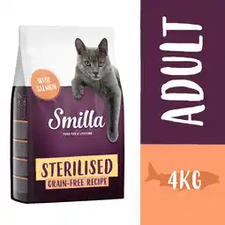 Zooplus 4kg Smilla Graanvrij Recept Sterilised met Zalm aanbieding