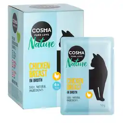 Zooplus 6x50g Nature Maaltijdzakjes Kippenborst Cosma Kattenvoer aanbieding