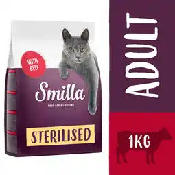 Zooplus 1kg Adult Sterilised met Rund Smilla Kattenvoer aanbieding