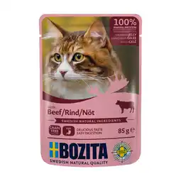 Zooplus 12x85g Stukjes in Gelei Pouch Rund Bozita Kattenvoer aanbieding