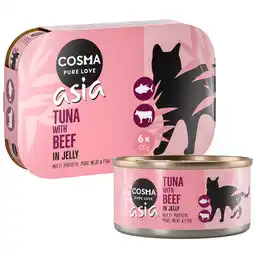 Zooplus Voordeelpakket Cosma Asia in Jelly 24 x 170 g Kattenvoer - Tonijn met Rund aanbieding
