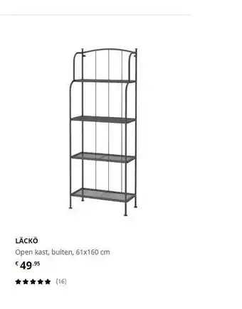 IKEA Läckö Open Kast Buiten 61x160 Cm aanbieding