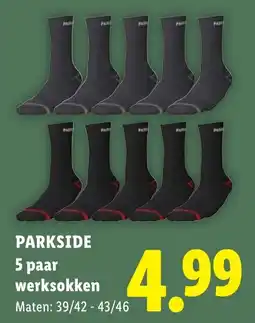 Lidl Parkside werksokken aanbieding