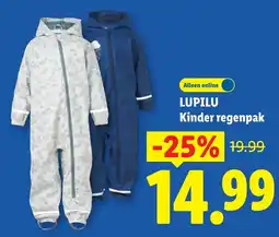 Lidl Lupilu Kinder regenpak aanbieding