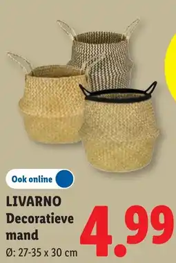 Lidl Livarno Decoratieve mand aanbieding
