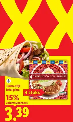 Lidl Turkse stijl halal pizza aanbieding