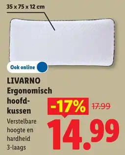 Lidl Livarno Ergonomisch hoofdkussen aanbieding