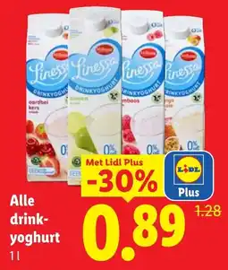 Lidl Alle drink-yoghurt aanbieding