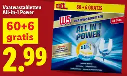 Lidl W5 Vaatwastabletten All-in-1 Power aanbieding