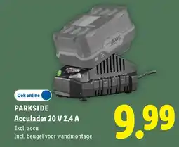 Lidl Parkside Acculader 20 V 2,4 A aanbieding