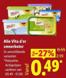 Lidl Alle Vita d'or smeerboter aanbieding