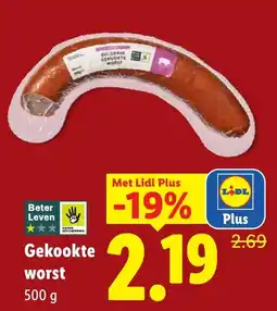 Lidl Gekookte worst aanbieding