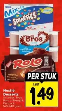 Vomar Voordeelmarkt Nestlé Desserts aanbieding