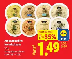 Lidl Ambachtelijke broodsalades aanbieding