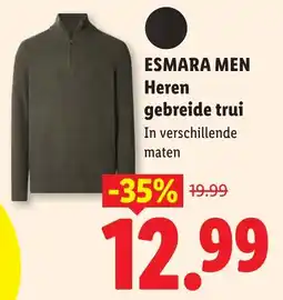 Lidl Esmara Men Heren gebreide trui aanbieding