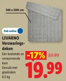 Lidl Livarno Verzwarringsdeken aanbieding