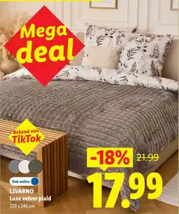 Lidl Livarno Luxe Velvet Plaid aanbieding