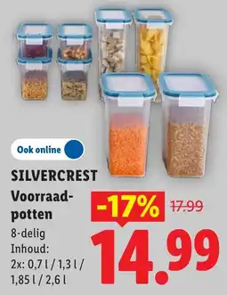 Lidl Silvercrest Voorraadpotten aanbieding