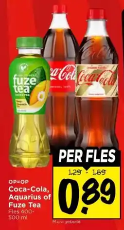 Vomar Voordeelmarkt Coca-Cola, Aquarius of Fuze Tea aanbieding