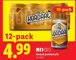 Lidl Kordaat premium pils aanbieding