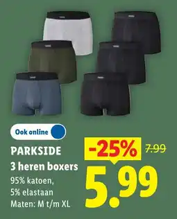Lidl Parkside 3 heren boxers aanbieding