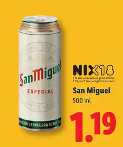 Lidl San Miguel aanbieding