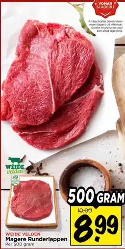 Vomar Voordeelmarkt Weide Velden Magere Runderlappen aanbieding