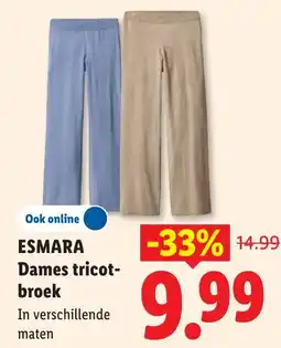 Lidl Esmara Dames tricot-broek aanbieding