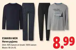 Lidl Esmara Men Heren pyjama aanbieding