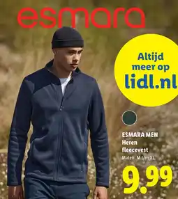Lidl Esmara Men Heren fleecevest aanbieding
