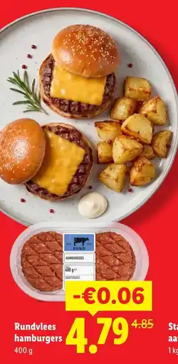 Lidl Rundvlees hamburgers aanbieding